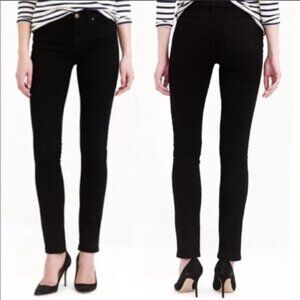 J CREW Reid Slim Straight Jeans Stretch Black Denim Jeans Size 26